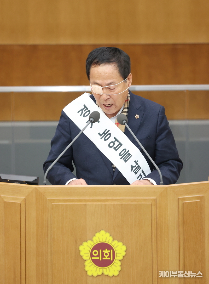 박명원 경기도의회 의원, '농정예산 축소지적 및 군공항 화성 이전 반대' 5분 자유발언 펼쳐