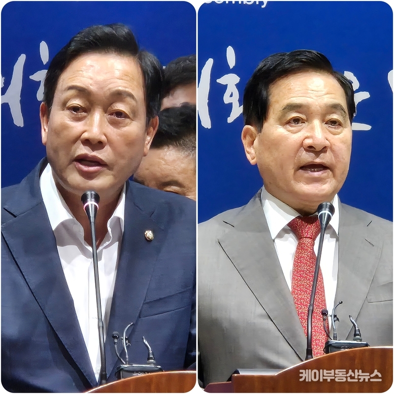 "추대 아닌 경선" 김선교·심재철 맞대결 성사… 국민의힘 경기도당위원장 7월 16일 선출 / 김교민 기자