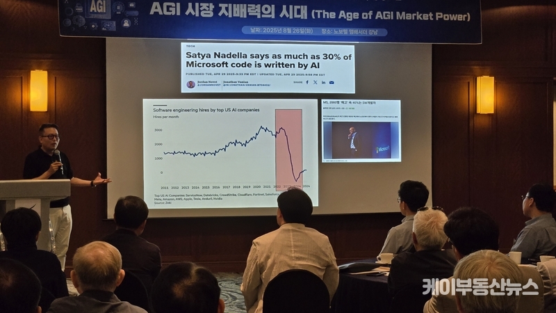 김대식 교수는 "신입 개발자 채용은 사실상 ‘0명 시대’로 접어드는 반면, '소수 경력자의 몸값은 치솟는 양극화'가 진행되고 있다"고 현실을 설명했다.