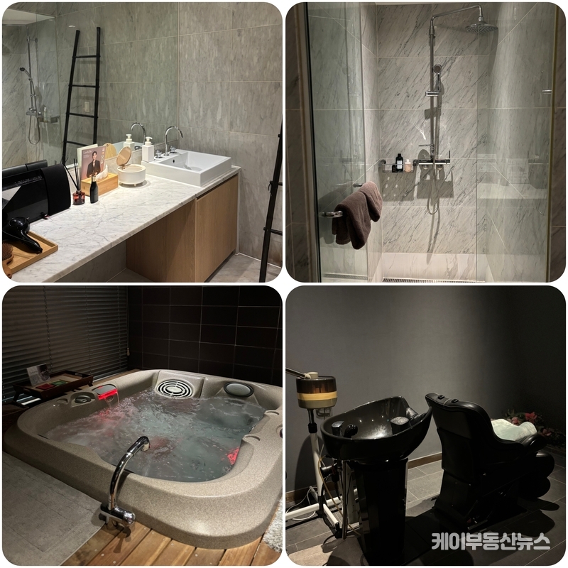 웰니스라운지는 ‘웰컴 리츄얼(프라나호흡, 두피마사지)’과 ‘엔딩 리츄얼(스트레칭)’을 모든 프로그램에 도입해, 단순한 미용을 넘어 전신 순환과 근본적 회복을 돕는 ‘한국형 웰니스 프로토콜’을 구현하고 있다. 또한 한국산 화장품과 뷰티 도구를 사용하여 ‘한국 뷰티의 정체성’을 살린 점도 높은 평가를 받았다. (사진- 웰니스라운지 본점 내부 )