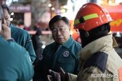 신상진 성남시장, 야탑동 복합건물 화재 현장 찾아