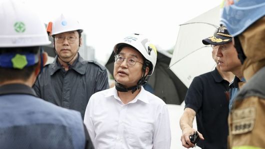 김동연 경기도지사, 민생경제 현장투어 도중 안전사고 발생 현장 긴급 출동. 안전조치 지시
