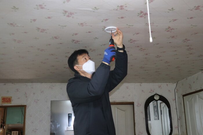 주택용 화재경보기설치 (참고 사진 - 경기도 제공)