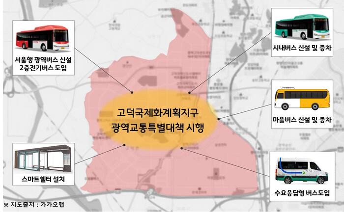 평택시(시장 정장선)는 지난 2월 28일 국토교통부 대도시권광역교통위원회에서 고덕국제화지구에 대한 광역교통 특별대책이 발표됨에 따라 시행 시기 등 구체적인 시행계획을 발표했다.