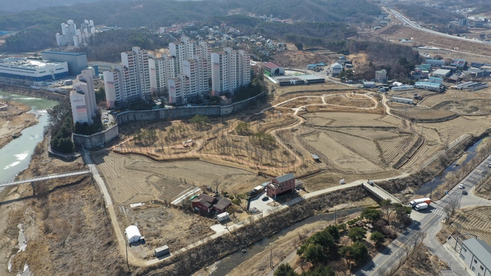 경안천 도시숲이 조성된 처인구 포곡읍 영문리 97번지 일원