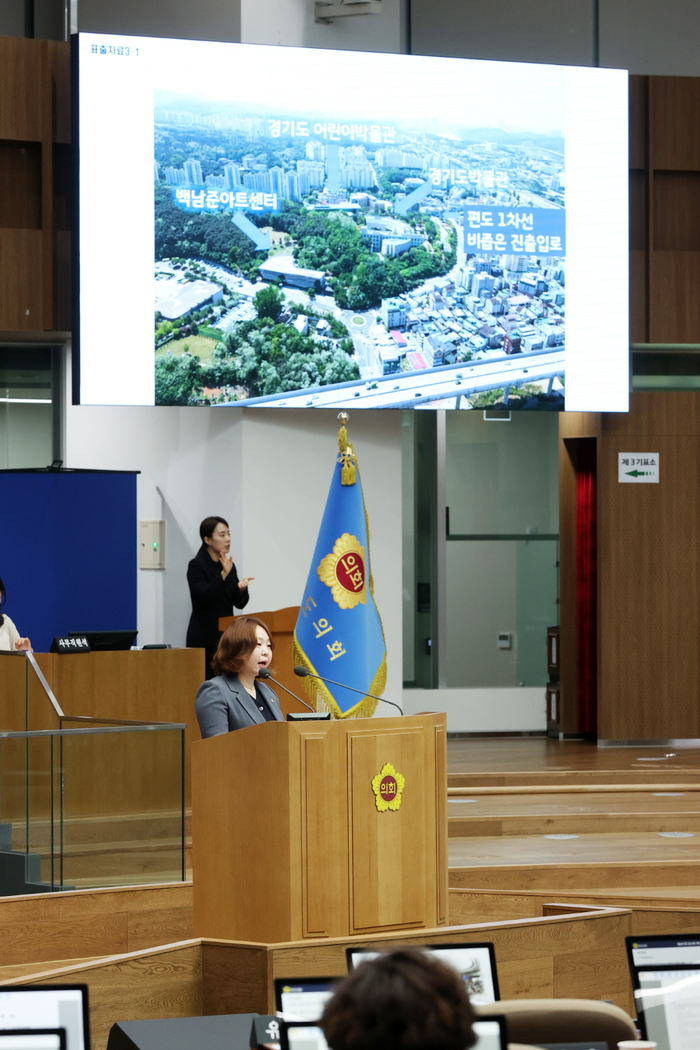 경기도의회 안전행정위원회 전자영 의원(더불어민주당, 용인4)은 제367회 경기도의회 임시회 도정질문을 통해 경기뮤지엄파크 및 국악원 운영 개선 및 활성화 방안에 대해 김동연 도지사의 답변을 받았다.