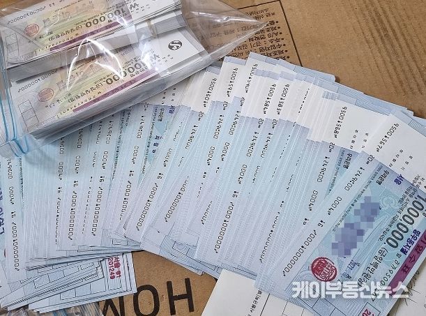 체납자에게 압류한 수표