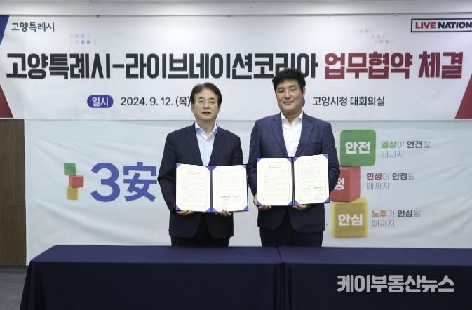 고양시-라이브네이션코리아 업무 협약 체결
