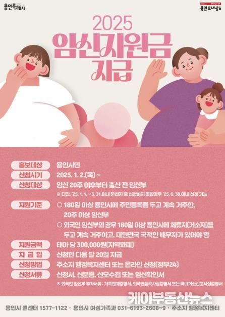 임신지원금 지급사업 홍보 포스터