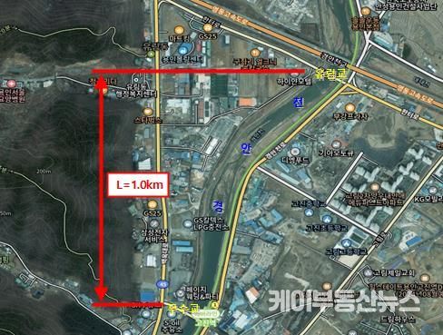 용인특례시가 환경개선 사업을 추진 중인 경안천변 구역
