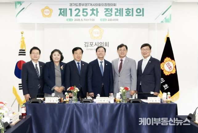 김포시의회, 경기도중부권7개시의회의장협의회 제125차 정례회의 개최
