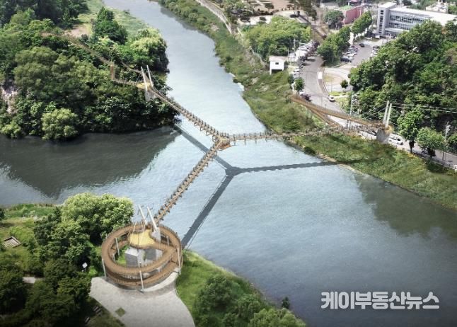 Y자형 출렁다리 조감도