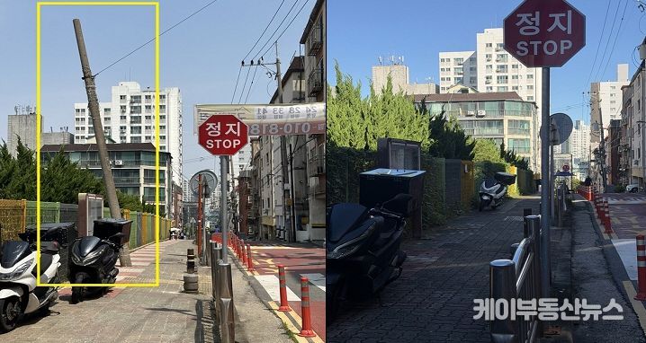 통학로 보행 안전을 위한 ‘전신·통신주 정비사업’ 완료