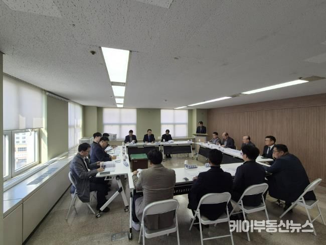 대장·역곡신도시 공사업체와 지역업체 간‘상생 간담회’ 개최 모습