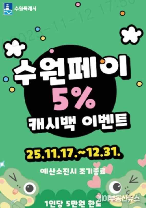 수원페이 5% 캐시백 이벤트 홍보물