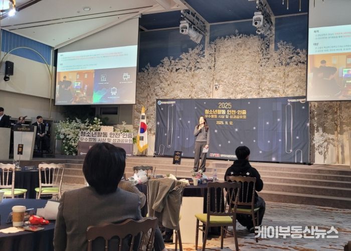 일산서구청소년수련관의 운영 사례를 발표하고 있다.