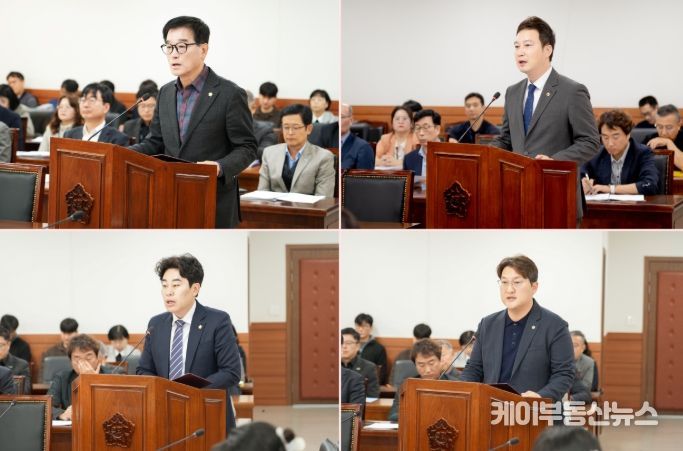 (윗줄부터 시계방향으로) 이상기 의원, 이진환 의원, 김지훈(민)의원, 김상수 의원