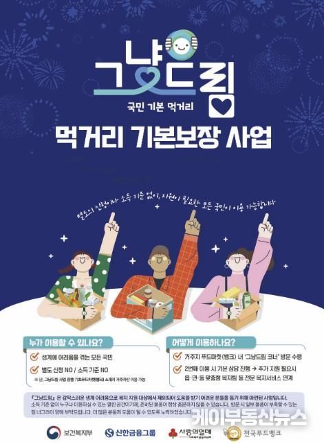 동두천시, 그냥드림(먹거리 기본보장) 시범사업 추진