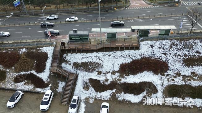 용인특례시가 수지구 성복동에 조성한 미세먼지 차단숲