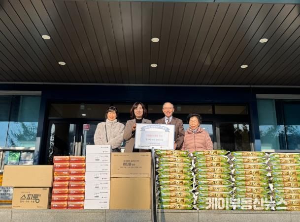 사랑의동산교회, 평택시 안중읍에 사랑의 이웃돕기 물품 후원