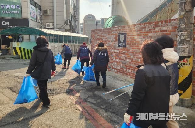 수원시 장안구 송죽동, 설 연휴 맞아 관내 대청소 실시