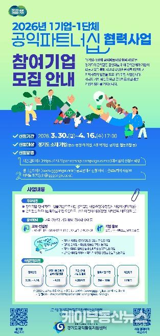 1기업-1단체 파트너십 협력사업 참여기업 모집 웹자보